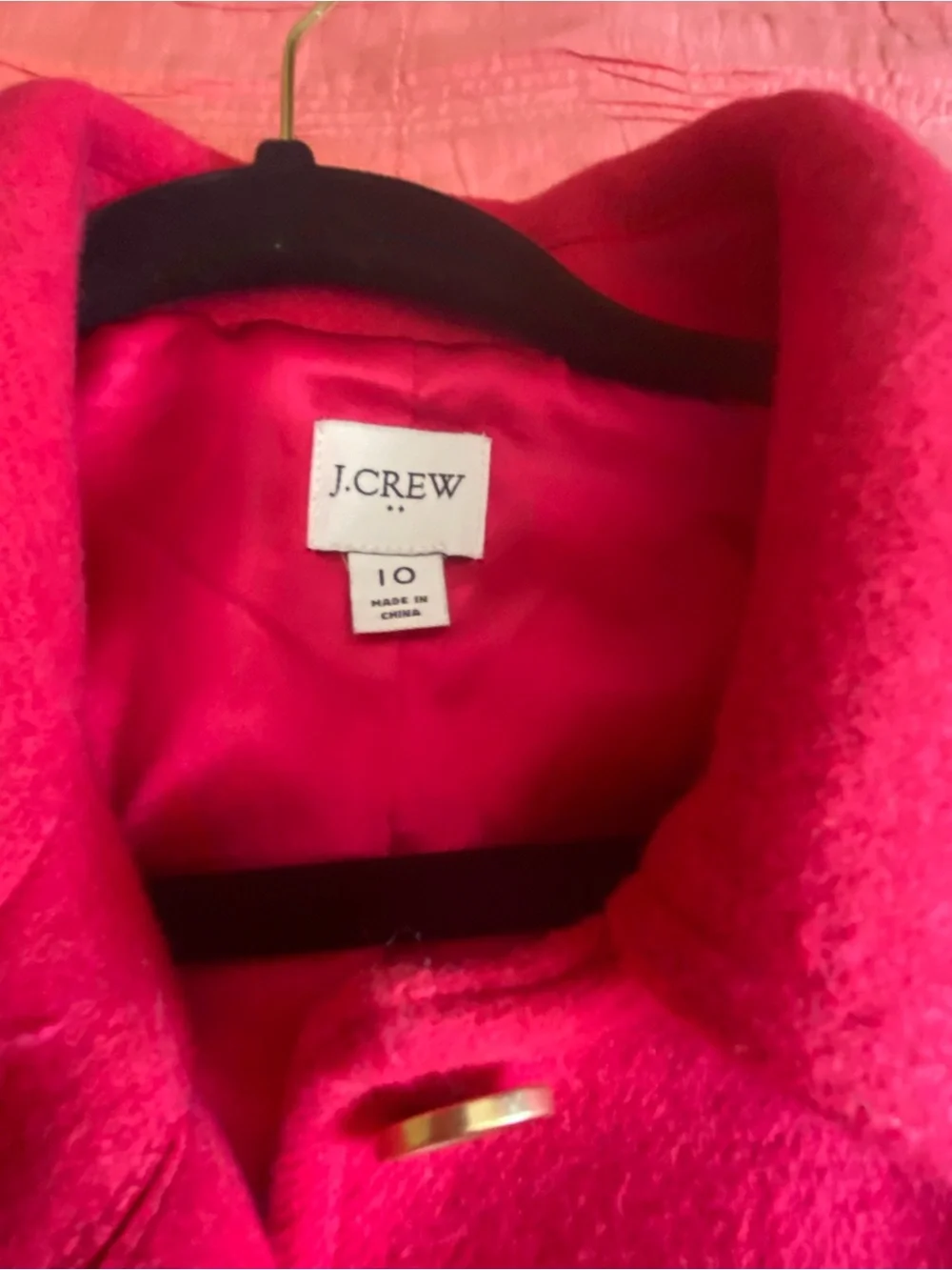 J. Crew Tailored Wool Knee Length Coat in Red